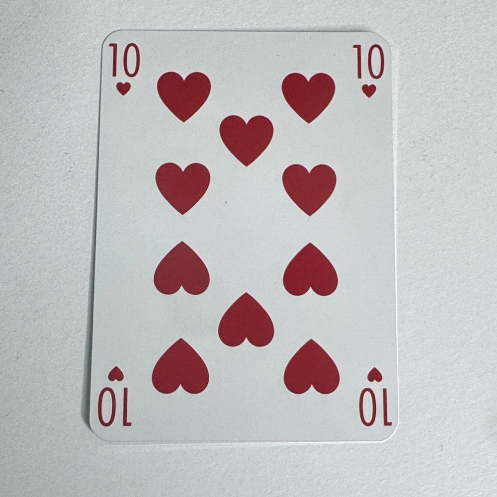 Louis Vuitton Playing Card - 10 Red Hearts